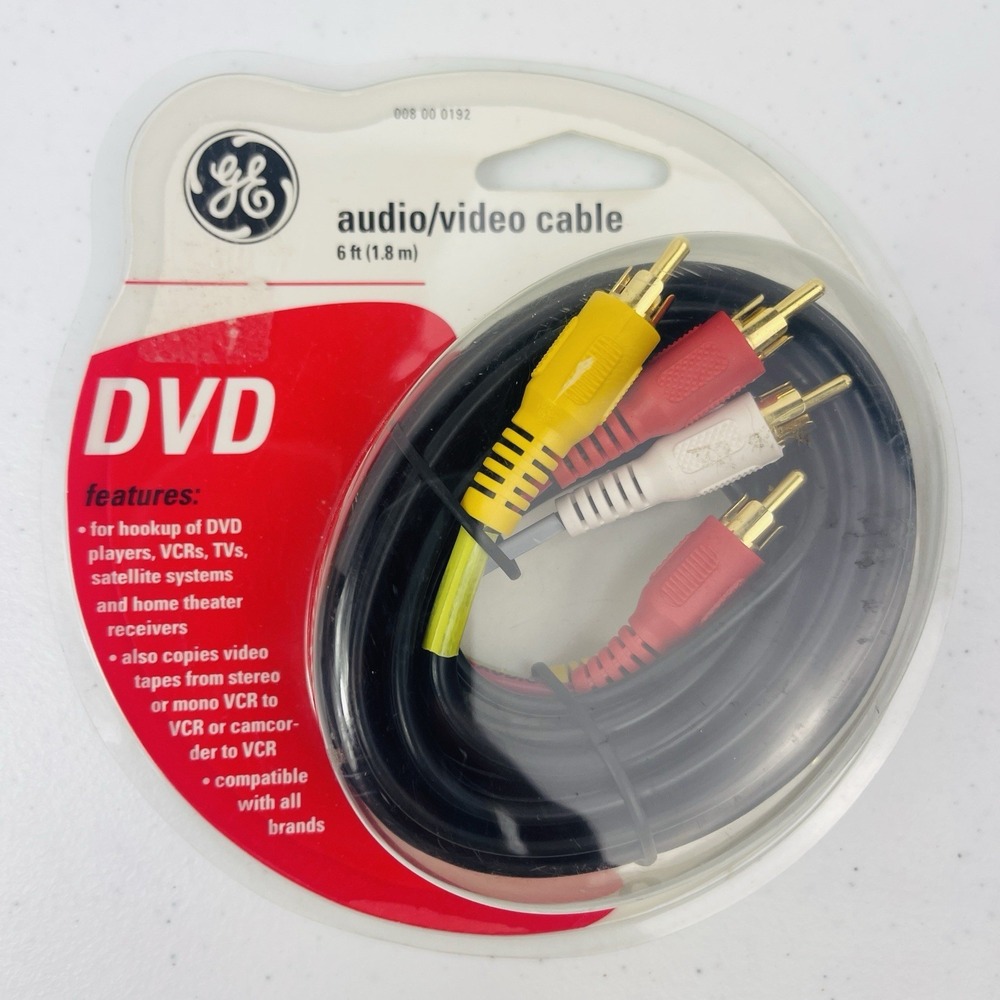 GE DVD Audio Video 6 ft 1.8 m Ultra Low Loss Coaxial Black‎ Cable